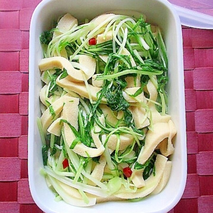 作り置きおかず♪水菜と高野豆腐のさっと煮